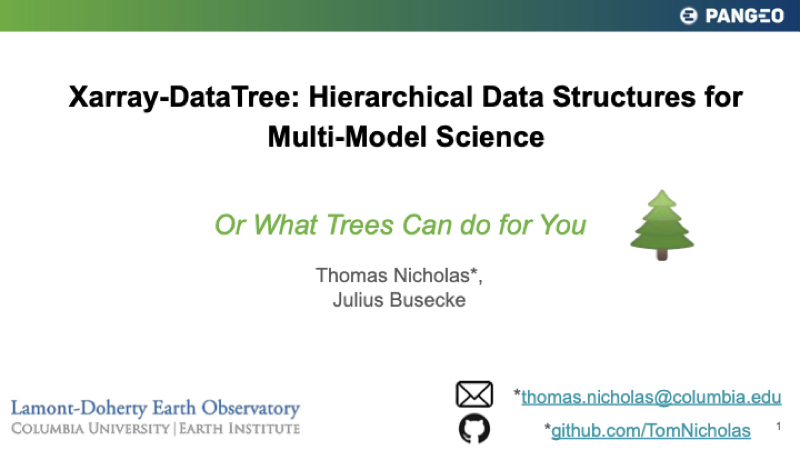 First slide of xarray-Datatree