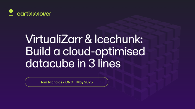 First slide of Build a cloud-optimized datacube in 3 lines
