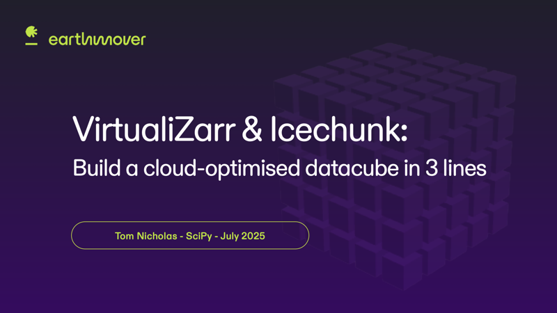 First slide of VirtualiZarr + Icechunk